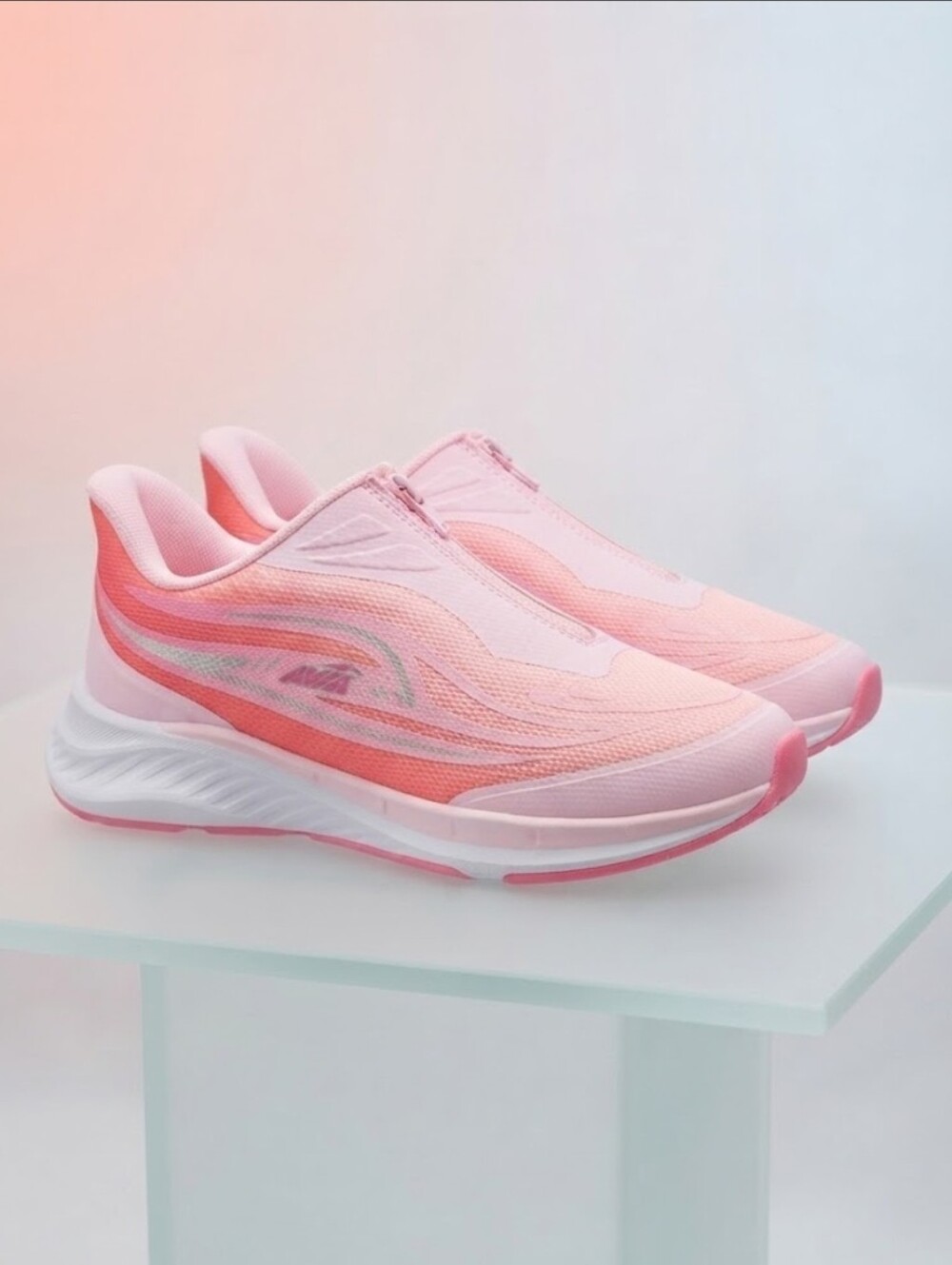 Avia Girls' Slip-On Athletic Sneakers in Pink Coral